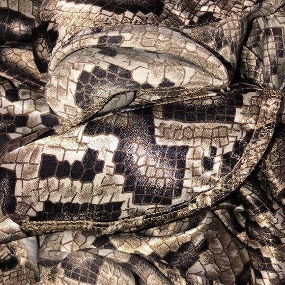 Vintage XL Christie & Jill Snake Skin Long Sleeve Blouse - Picture 15 of 16